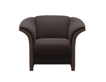 Manhattan Leather Chair Paloma Chocolate Stressless Edmonton front